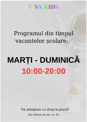 orar timpul vacantelor scolare